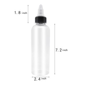 XYSMZM 2 Pcs 16oz Dispensing Bottles, Plastic Squeeze Bottles with Twist Top Cap