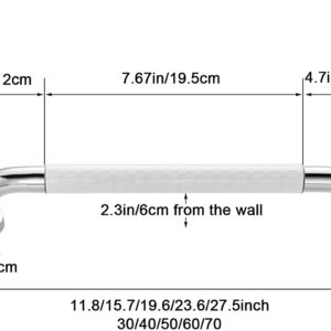 Shower Grab Bar Shower Handle Shower Handle for Bathtub,Toilet, Bathroom,Kitchen,Stairway Handrail (Color : White, Size : 27.5inch/70cm)