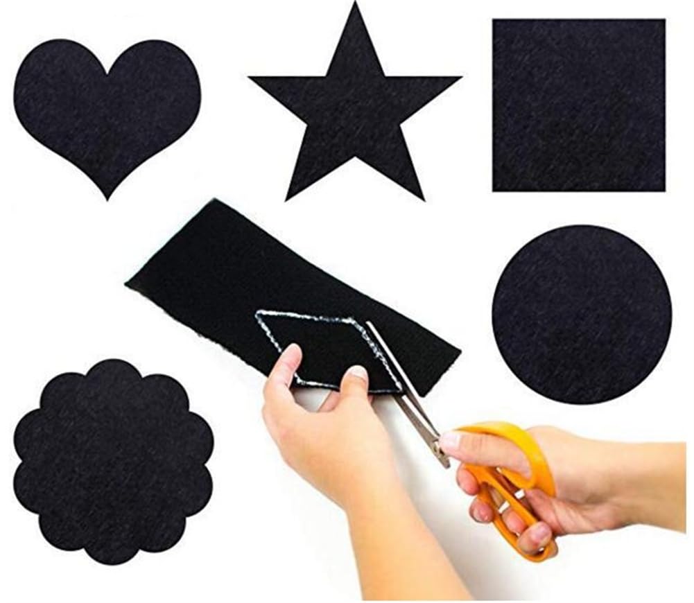 5PCS Black Self Adhesive Felt Sheets, Soft Velvet Sticky Back Felt for Jewelry Box and Drawer Liner, Art and Craft Making(A4 Size)