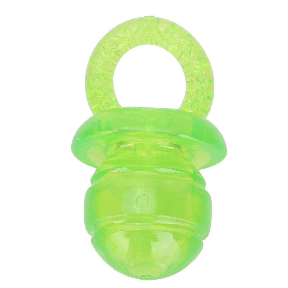 Estink Pet Dog Chew Toy, 5PCS / Set Pacifier Shaped Pet Dogs Teether Teething Sounding Interactive Chew Toy Teeth Cleaning Interactive Training Play Toy for Pet Puppy Dog Supplies (Green)