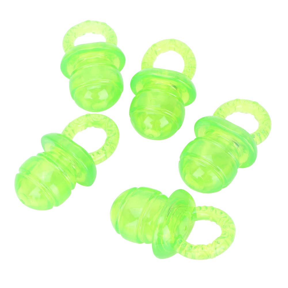 Estink Pet Dog Chew Toy, 5PCS / Set Pacifier Shaped Pet Dogs Teether Teething Sounding Interactive Chew Toy Teeth Cleaning Interactive Training Play Toy for Pet Puppy Dog Supplies (Green)