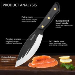 Wonglong Sharp Mouthed Large Fish Knife Slicing Knife Kitchen Knife Sharp Slaughter Fish Special Knife Meat Cleaver Seafood Market Aquatic Fish Knives Professional Kitchen Knife Fish Hunting Knife