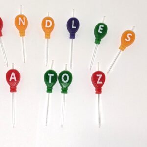 Personalize with Unique Balloon Birthday Candles | Spell The Guest of Honors Name | Letters A to Z | Wax Candles