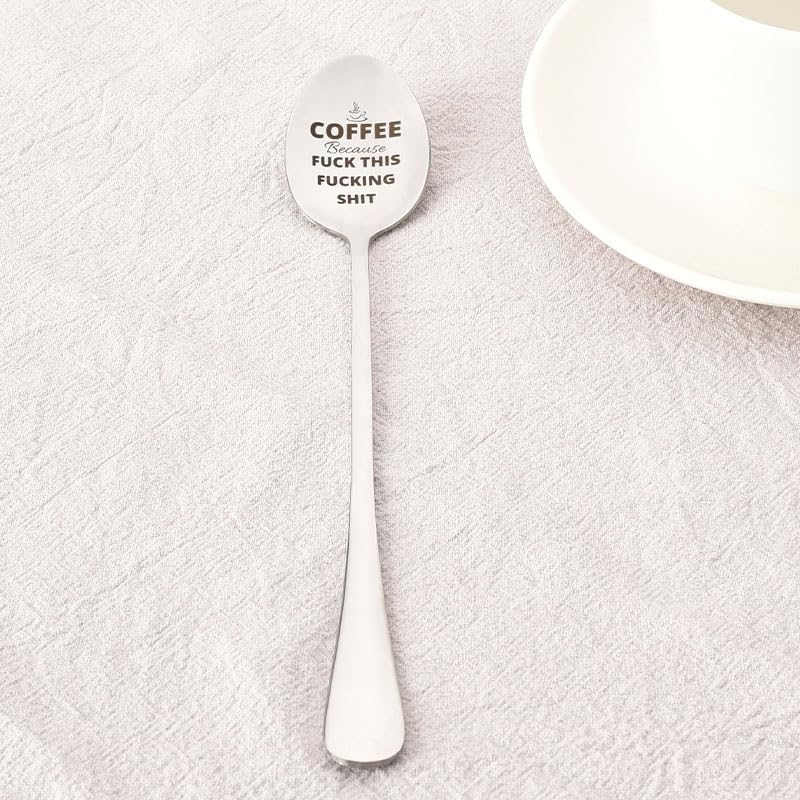 Funny Coffee Spoons Gifts for Best Friend Christmas Gifts for Women Birthday Gifts for Teen Girls Boys Stocking Stuffers for Men Inspirational Encouragement Gifts for Coworkers Leaving Gift Ideas