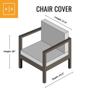 KHOMO GEAR Outdoor Chair Cover Patio Furniture Cover Waterproof Heavy Duty (Brown - Standard)