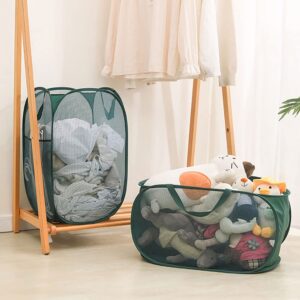 LATERONON 4 Pcs Collapsible Laundry Baskets, Opening Laundry Hamper, Foldable Laundry Basket, Dirty Clothes Basket for Clothes & Laundry-Home Organization