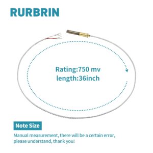 RURBRIN 36” 750mv Thermopile Fit for Heat Glo Heatilator, 750℃ Millivolt Thermocouple Replace for Fireplace Parts Q313A, Suitable for Stove Gas Ovens/Gas FirePlace/Water Heater/Gas Fryer Cluste (3PCS)