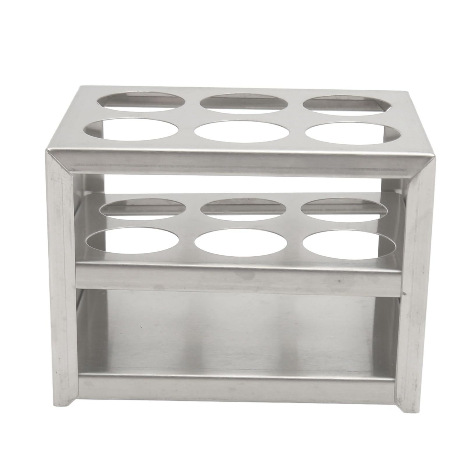 3 Tiers Stainless Steel Test Tube Holder for 50ml Test Tubes, 6 Holes Test Tube Rack, Sturdy Structure Lab Test Tube Rack, 30mm/1.18in in Diameter, Centrifuge Tube for Laboratory