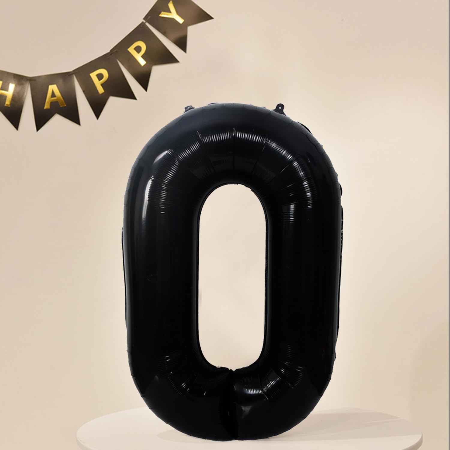 YFHVJTKO 40 Inch Black Number 0 Foil Balloons 0 Celebration Decorations for 0 Birthday Party Wedding Bridal Shower Engagement Photo Shoot Anniversary Decoration, 0 Balloon (Black Number 0)