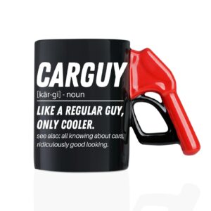 onebttl car guy gifts for men, him - refueling coffee mug - gift for car lovers - 13.5oz/400ml funny ceramic mug - noun