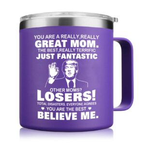 abledn christmas gifts for mom, women, wife - you're a really great mom coffee mug - christmas gifts for mom women wife, mother birthday gifts for mom from daughter son (14oz purple)