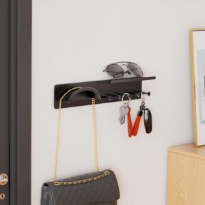 niffgaff Key Holder Wall Mount with Shelf and Bag Hanger - Dog Leash and Key Hooks for Wall, Entryway Home Organizer Decorative Hanging Bag, Keys and Mail