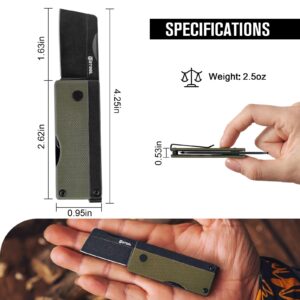 OKNIFE OTACLE Foldable Multifuction Pocket Knife, 1.65in 154CM Steel Stonewashed Blade for Pocket Knife and Bottle Opener