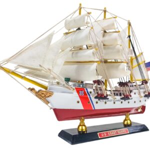 SAILINGSTORY Wooden Model Ship US Coast Guard Eagle Barque Ship Model Sailboat Decor USCG 1936 Replica Small