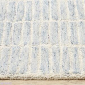 SOM RUGS 100% Authentic Capitola Tufted Handmade Woolen Area Rug Bedroom Decor Office Rug (Blue, 8 x 10 Feet)