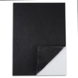 ChenTeng 4PCS Self Adhesive Felt Sheet for Crafts, A4 Size 2mm Thick Non-Stiff Felt Fabric Sheets for DIY/Sewing and Arts & Crafts (8.3" x 11.8", Black)