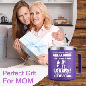 Abledn Christmas Gifts for Mom, Women, Wife - You're A Really Great Mom Coffee Mug - Christmas Gifts for Mom Women Wife, Mother Birthday Gifts for Mom from Daughter Son (14OZ Purple)