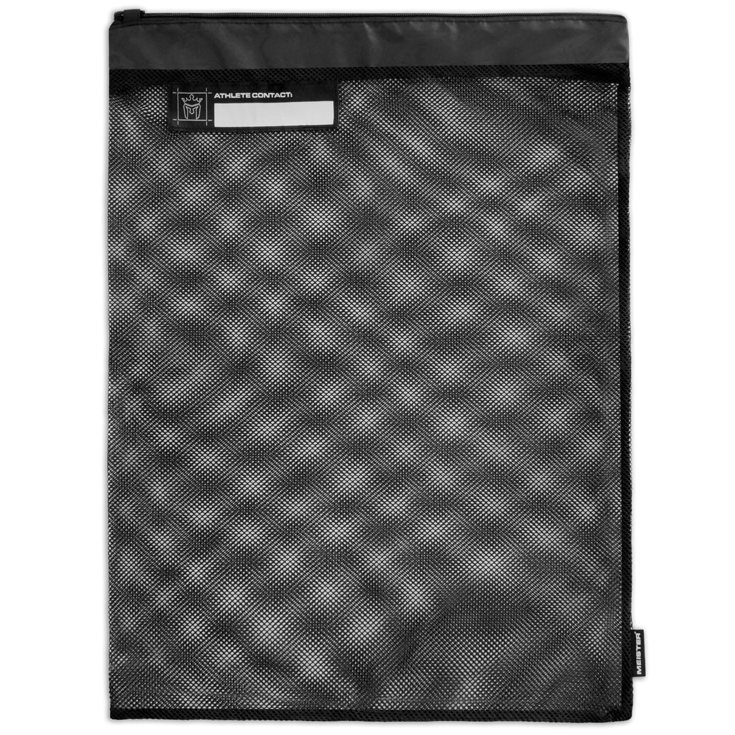 Meister Athlete XL Wash Bag - Large Mesh Sports Laundry Bag w/Zipper Lock - Black