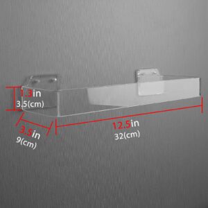 12.6Inches Hand Towel Holder, Self Adhesive Towel Rack for Bathroom Wall Mounted, Acrylic Towel Hanger (Clear)