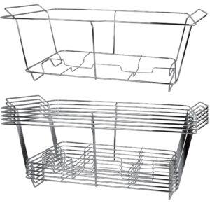 6 Pack Chafing Wire Rack Buffet Stand Chrome Frame for Events, Parties, Wedding, & Birthday Party Catering, Full Size Chafing Stand for Dish Serving Trays, Food Warmer Catering Supplies