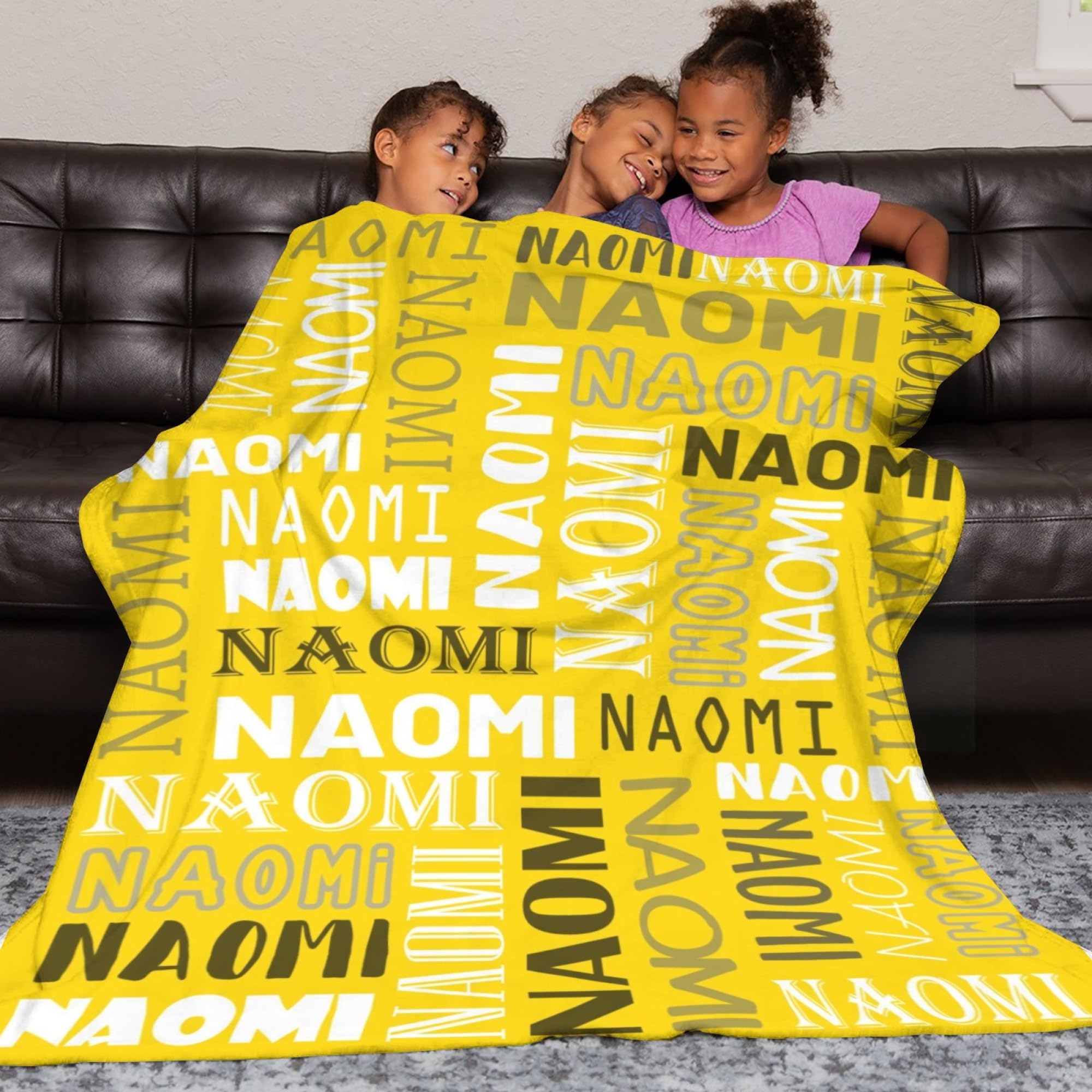 Dr.TOUGH Personalized Blankets for Kids Personalized Blankets and Throws Personalized Name Blanket for Kids Adults Birthday (Color 22,40''×50'')