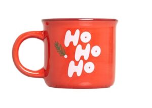 pearhead ho ho ho christmas camper mug, holiday coffee cup, christmas home décor, holiday gifts, seasonal coffee mug, stocking stuffer gift ideas, microwave and dishwasher safe