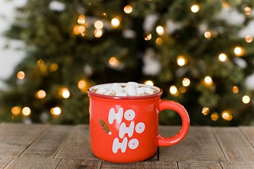 Pearhead Ho Ho Ho Christmas Camper Mug, Holiday Coffee Cup, Christmas Home Décor, Holiday Gifts, Seasonal Coffee Mug, Stocking Stuffer Gift Ideas, Microwave And Dishwasher Safe