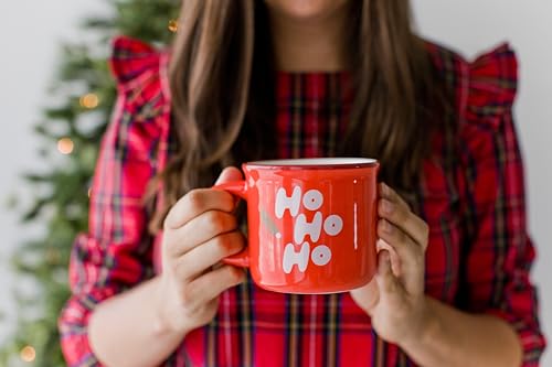 Pearhead Ho Ho Ho Christmas Camper Mug, Holiday Coffee Cup, Christmas Home Décor, Holiday Gifts, Seasonal Coffee Mug, Stocking Stuffer Gift Ideas, Microwave And Dishwasher Safe