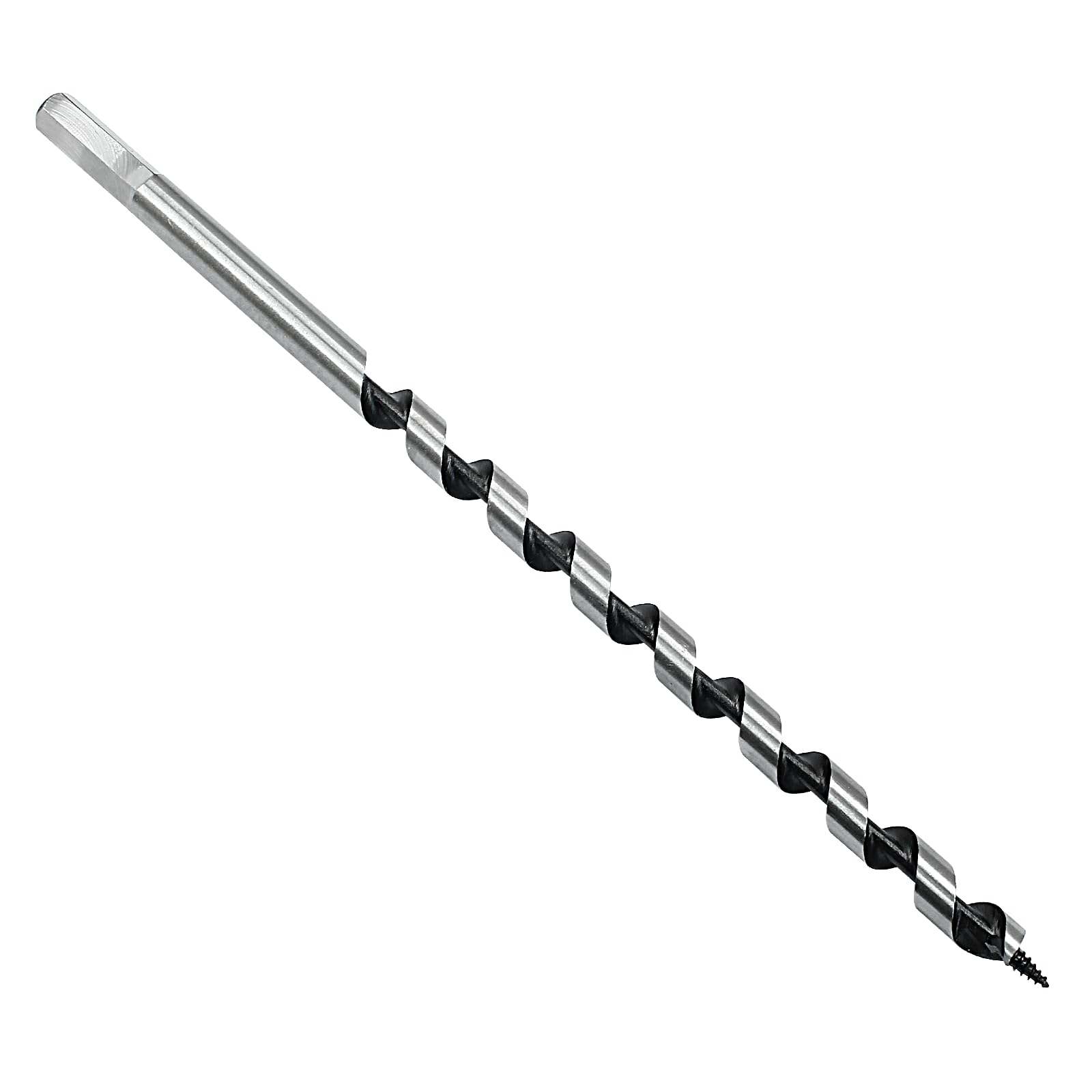 Coufce 1/2" Diameter Auger Drill Bit 12" Ship Auger Long Drill Bit 3/8" Hex Shank Long Drill Bits for Wood Hole Cutter in Hardwood, Softwood, and Composite Materials