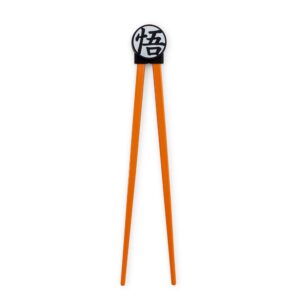 dragon ball super goku symbol pvc plastic training chopsticks for beginners | reusable utensil set for ramen noodles, sushi, and more