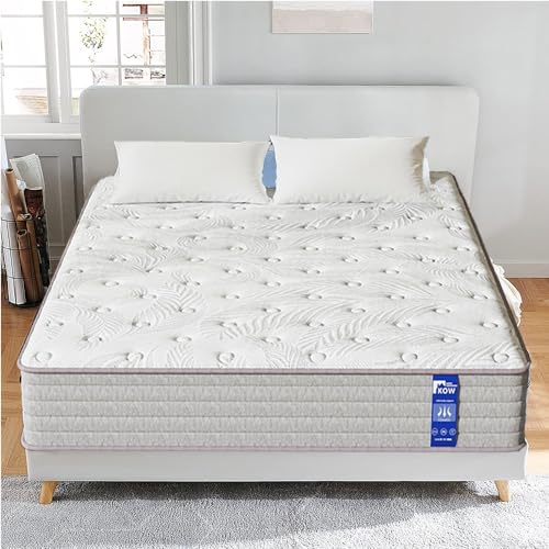 California King Mattress in a Box Medium Firm Hybrid Cal King Mattress with Latex Memory Foam CertiPUR-US Certified (12 in, CA King)