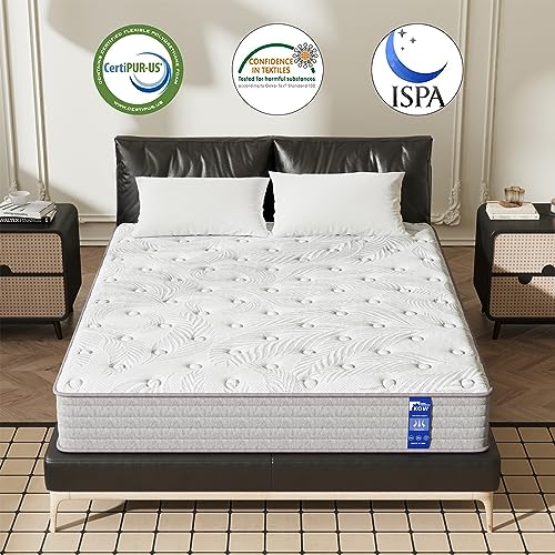 California King Mattress in a Box Medium Firm Hybrid Cal King Mattress with Latex Memory Foam CertiPUR-US Certified (12 in, CA King)