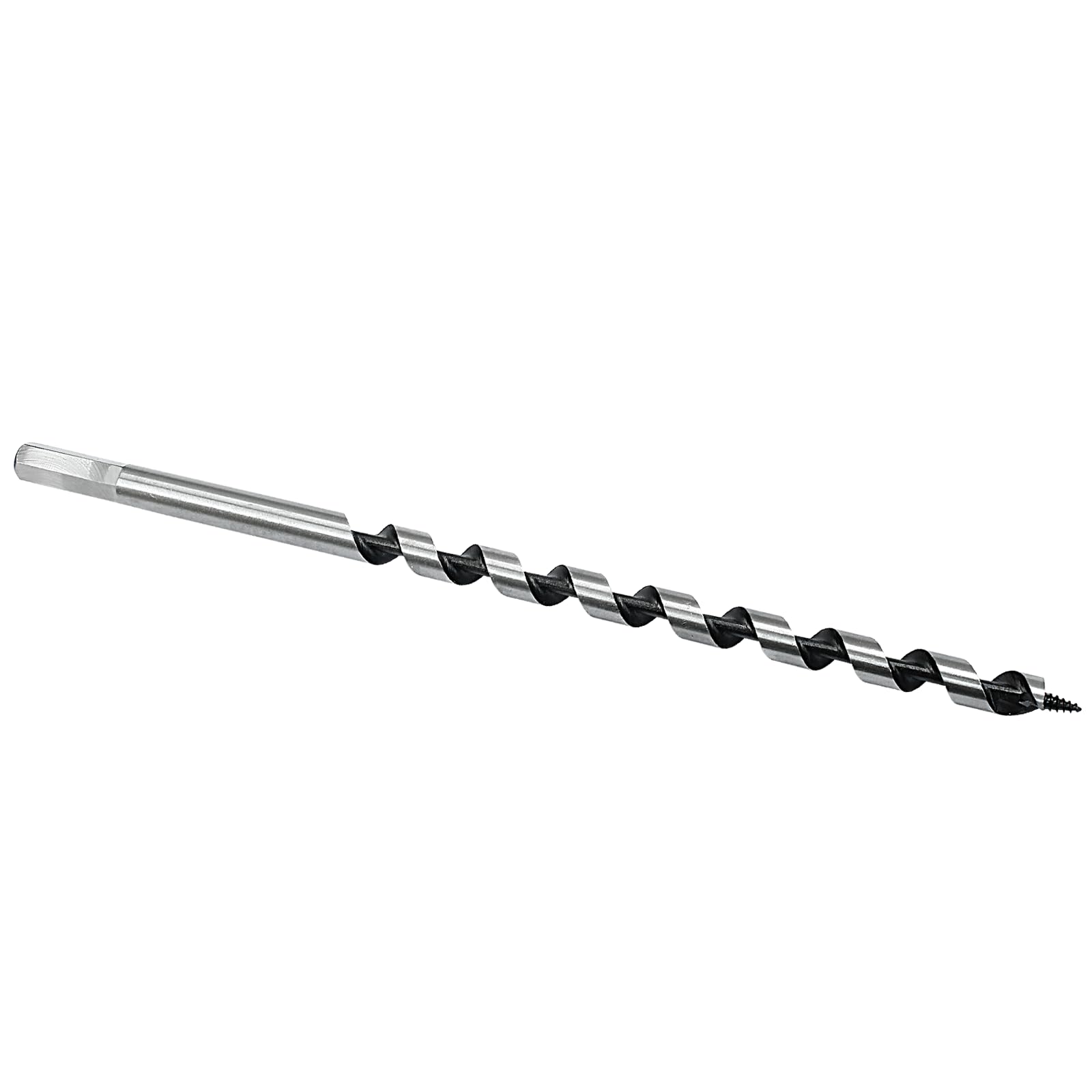 Coufce 1/2" Diameter Auger Drill Bit 12" Ship Auger Long Drill Bit 3/8" Hex Shank Long Drill Bits for Wood Hole Cutter in Hardwood, Softwood, and Composite Materials