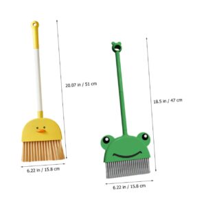 Yardenfun 2pcs Children's Broom Small Broom Kids Cleaning Broom Durable Cleaning Broom Cleaning Broom for Kids Household Cleaning Supply Small Cleaning Broom Cleaning Supplies Toy Student