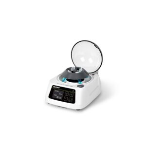 mini centrifuge machine lcd digital display microcentrifuge 1000-10000rpm adjustable speed lab centrifuge benchtop with 2 rotors for pcr strips