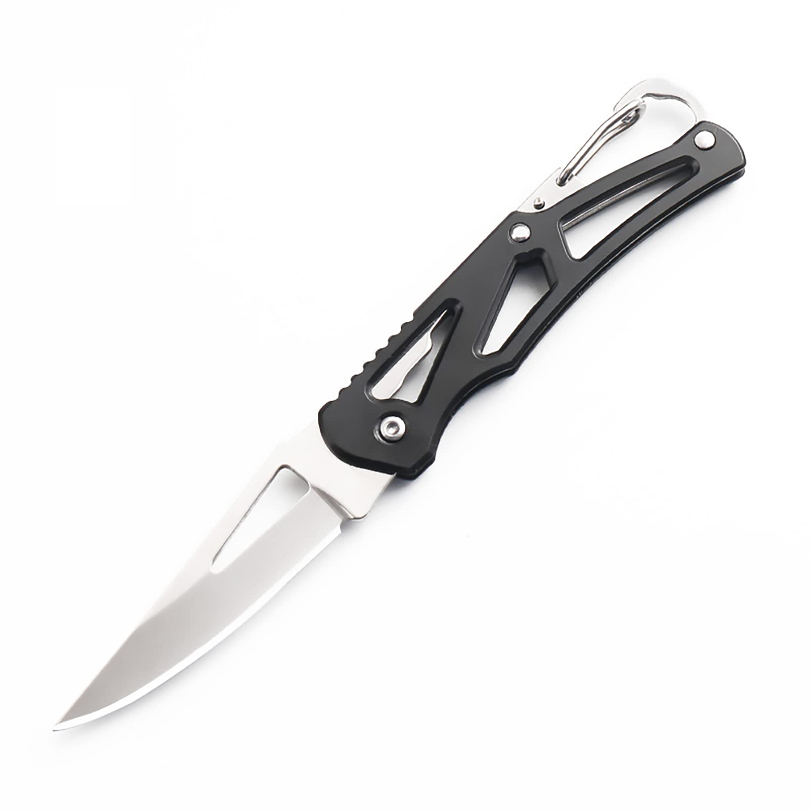 Gerderk Folding Pocket Knife, Pocket Knife with Chain, Only 2.2 inch Blade - EDC Knife for Camping Hiking Fishing for Men and Women (Black).