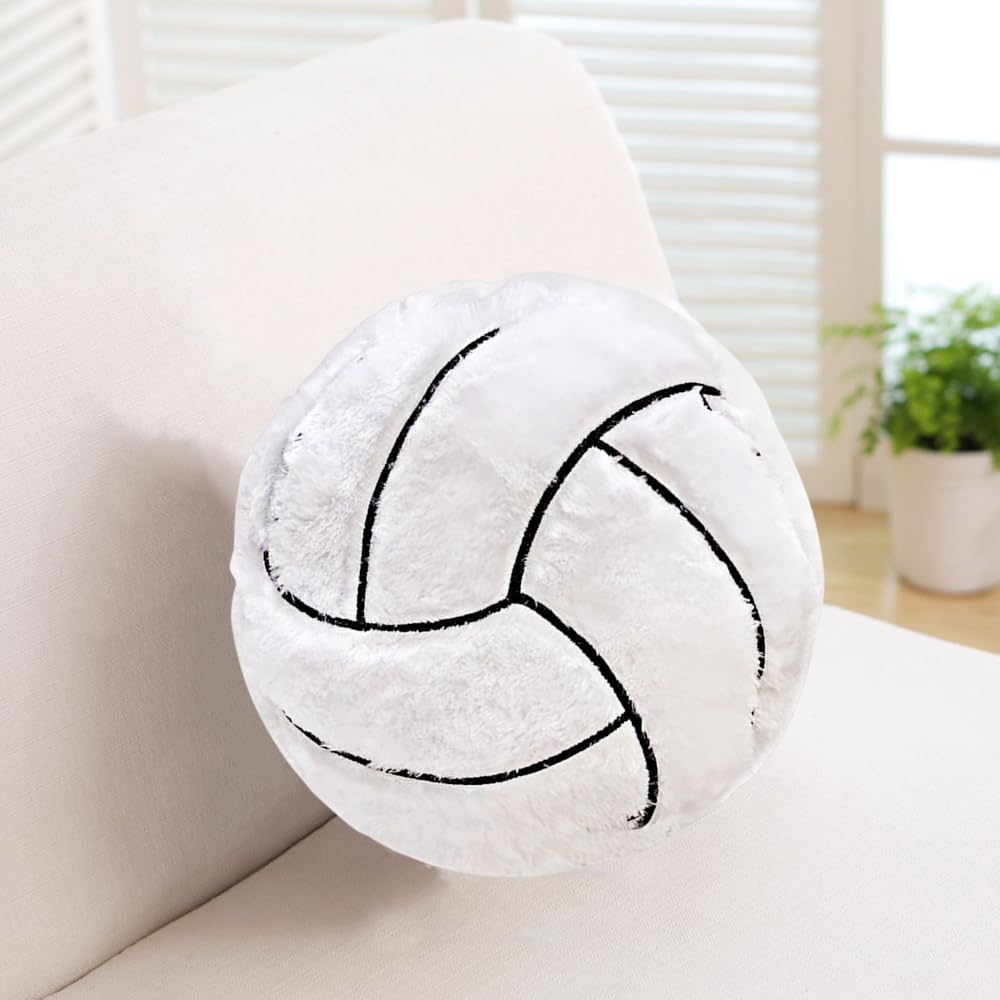 XIYUAN 13.8inch Stuffed Sports Balls Toy Football Basketball Sports Pillow,Kids Pillow Plush Stuffed Throw Pillow Home Decorative Throw Pillows Cushion Sports Toy Gift (Volleyball)