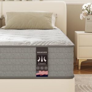 california king mattress in a box medium firm hybrid cal king mattress with latex memory foam certipur-us certified (12 in, ca king)