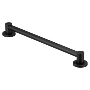 moen align matte black 24-inch bathroom safety grab bar, yg0424bl