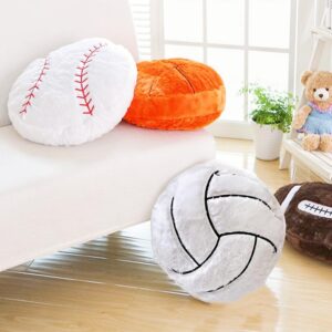 XIYUAN 13.8inch Stuffed Sports Balls Toy Football Basketball Sports Pillow,Kids Pillow Plush Stuffed Throw Pillow Home Decorative Throw Pillows Cushion Sports Toy Gift (Volleyball)