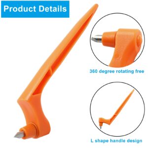 Moicstiy Craft Cutting Tools Pen, Craft Cutting Knives with 3 different 360 Degree Rotating Blades Stainless Steel Cutter Pen for Stencils Scrapbooks DIY Crafts (Orange)