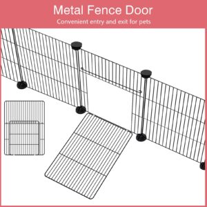 VISCOO 12 Panels Small Animal Playpen,Pet Playpen with Waterproof Mat,C&C Cage for Guinea Pigs,Puppy Play Pen,Bunny Playpen,Indoor Outdoor Portable Metal Wire Yard Fence