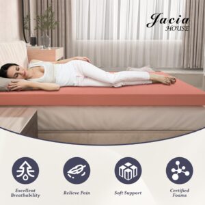 Jacia House 3 Inch Bed Foam Hospital Size Mattress Topper in a Box, Hospital Bed Topper, Certi PUR-US Certified 72 * 33 * 3 Inches Hospital Bed Essentials Mattress Pad Blue