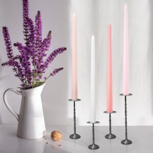 11.81'' 4pcs Taper Candles Sticks, Long Tall Thin Candles Unscented Smokeless Gradient Color Tapered Candlesticks for Table Home Dinner Wedding Festival (Pink Series)