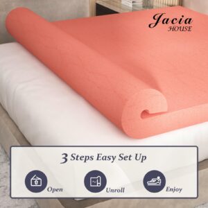 Jacia House 3 Inch Bed Foam Hospital Size Mattress Topper in a Box, Hospital Bed Topper, Certi PUR-US Certified 72 * 33 * 3 Inches Hospital Bed Essentials Mattress Pad Blue