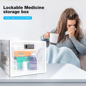 Lock Box for Medicines, Food, and Electronic Devices - Ideal for Keeping Medications Safe, Lunch Snacks Locked Up, and Jailing Cell Phones in One Convenient Container