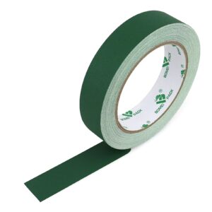 bomei pack dark green gaffer tape, matte non-reflective, 1inch x 20yds no residue hand tear self-adhesive tape for labeling, cable, stage, photo studio, painters and duct repair, 1 pack