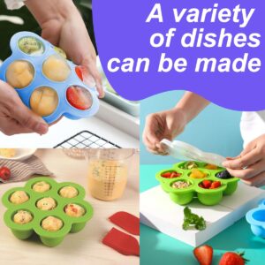 3 Pack Silicone Egg Bite Mold for Air Fryer Silicone Egg Molds -Alternative to Sous Vide Egg Bite Maker for Cooking Air Fryer Accessories