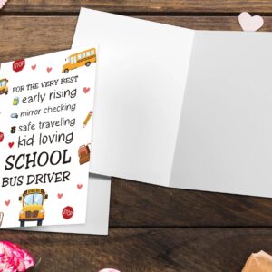 Hippeny Bus Driver Thank You Card, School Bus Driver Appreciate Card, Retirement Gift for Bus Driver, End of Year Gift for Bus Driver