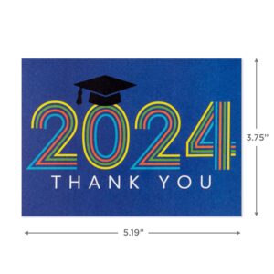 Hallmark Graduation Thank You Cards Bulk, Class of 2024, Retro Blue (40 Thank You Notes with Envelopes)